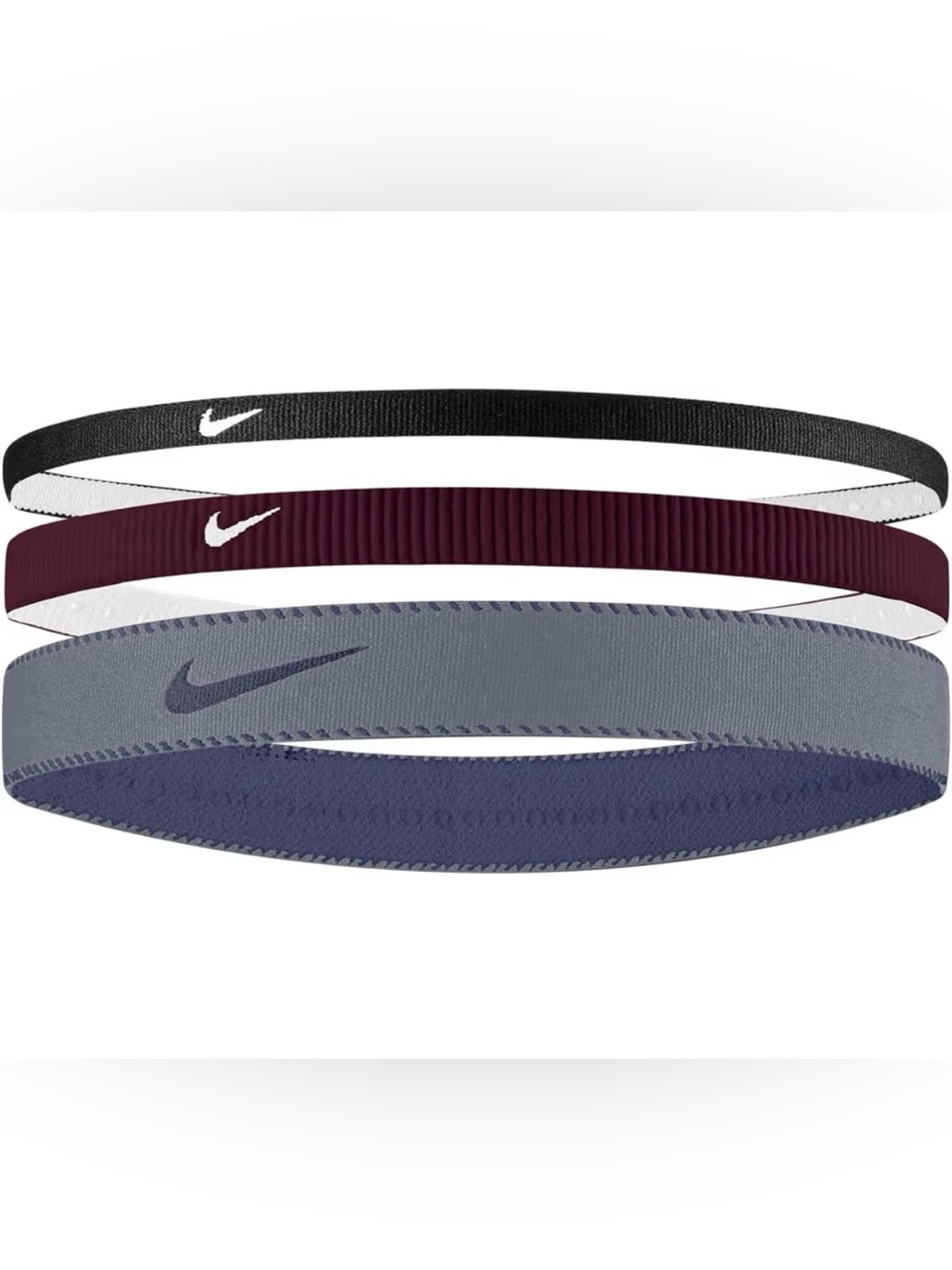 Nike Flex Classic Mixwise Headband 3P Burgundy Crush/World Indigo/Sanded Purple